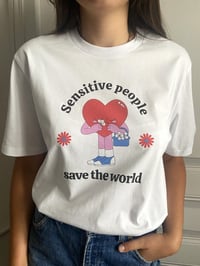 Image 1 of Tee-Shirt SENSITIVE PEOPLE SAVE THE WORLD