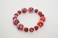 Image 2 of Red Glass Bead Bracelet 
