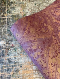 Image 1 of Hand Marbled Edinburgh Book-cloth - Burgundy No.2