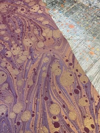 Image 5 of Hand Marbled Edinburgh Book-cloth - Burgundy No.2