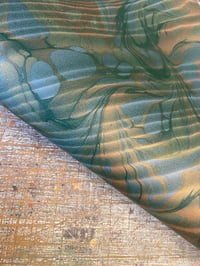 Image 1 of Marbled Arbelave Bookcloth - Green 