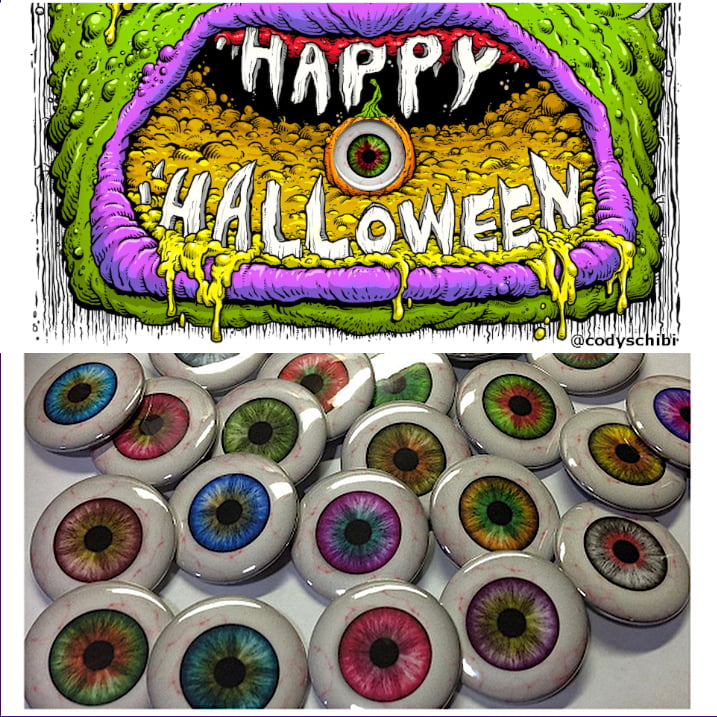 EYE LOVE HALLOWEEN II limited print w/ Eyeball Tracker & Treat Bag!