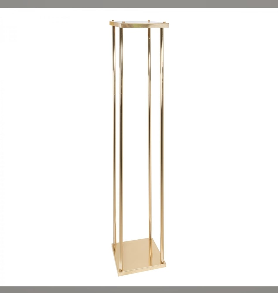 Image of Gold square shape stand 