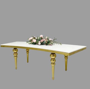 Image of Kid glass luxury table seats 10 guest 