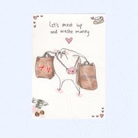 Handmade post card - waste