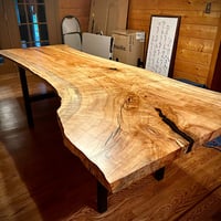 Image 1 of Maple Live Edge Dining Room Table
