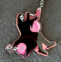 Image 1 of "I came in like a Wrecking Call" Scream Holographic Halloween Keychain