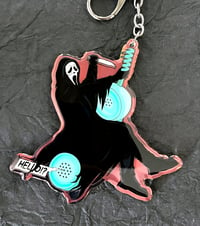 Image 2 of "I came in like a Wrecking Call" Scream Holographic Halloween Keychain