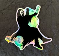 Image 2 of Wrecking ball Scream Halloween Holographic Sticker