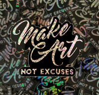 "Make Art" Glittery Sticker