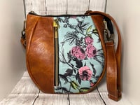 Mysa crossbody bag in Brown and Floral