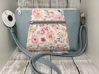 Sunshine Crossbody in floral and light teal
