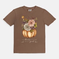 Image 1 of "Give Thanks" Vintage Wash Graphic Tee | Comfort Colors | 3 Options