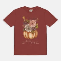 Image 3 of "Give Thanks" Vintage Wash Graphic Tee | Comfort Colors | 3 Options