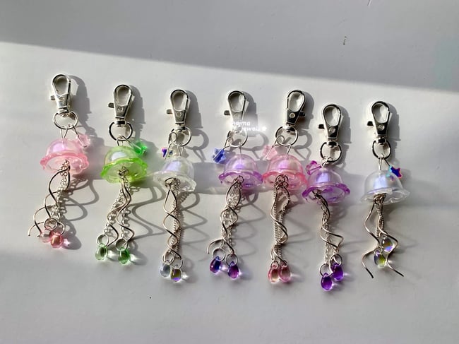 jellyfish star keychains ✧