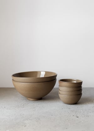 Image of Brown dip bowl