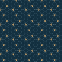 Image 1 of SUNSHINE & CHAMOMILE Honeycomb-Navy  by Lori Wood for Poppie Cotton