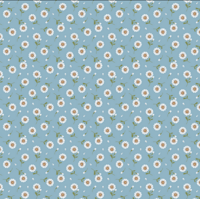 Image 1 of SUNSHINE & CHAMOMILE Daisies-Denim by Lori Wood for Poppie Cotton