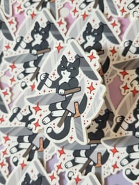 Image 2 of Knife Cat - Vinyl Sticker