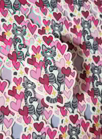 Image 2 of Heartsies Cat - Vinyl Sticker