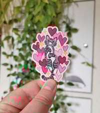Image 1 of Heartsies Cat - Vinyl Sticker