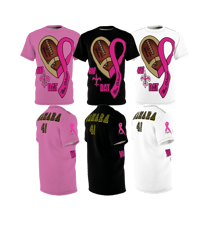Image 2 of Saints Breast Cancer Awareness white pink or black