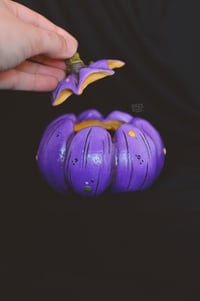 Image 5 of Purple Jack-O-Lantern candle holder