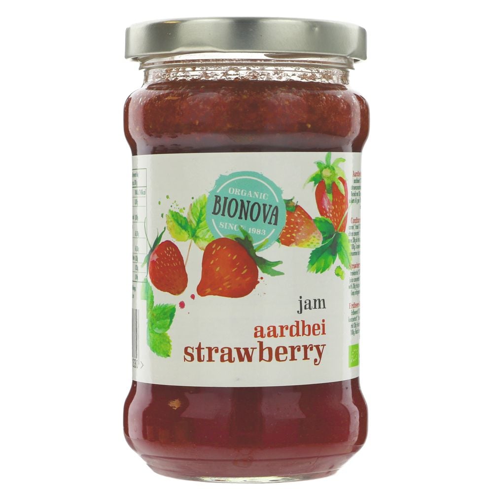 Bionova Strawberry Jam 340g Trinity Farm Shop & Café, Cossall