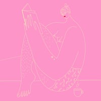 Lady with a book and coffee