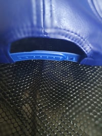 Image 2 of Blue Faux Leather snapback