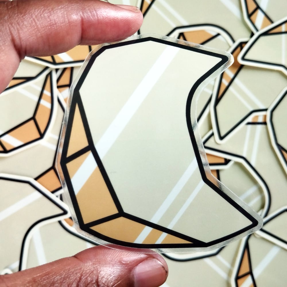 Image of glass moon vinyl sticker