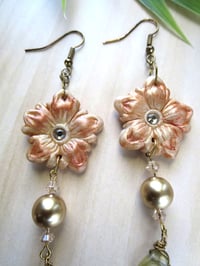 Image 5 of Copper Shimmer Flower Earrings