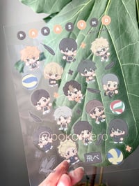 Image 3 of HQ!! Karasuno Clear Sticker sheets