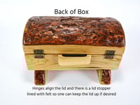 Image 3 of Wooden Live Edge Cherrywood Slingshot Box, Wooden Keepsake Box, Treasure Box, Jewelry Box