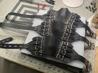 Image 13 of Leather Panel Ball Gag with Buckles (Bishop Style)