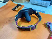 Image 4 of Bondage Leather Penis Gag - Panel Gag 
