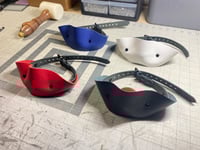 Image 5 of Bondage Leather Panel Ball Gag (White Leather)