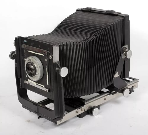 Image of Calumet C1 8X10 camera with 14" F9 (355mm) lens + holder #4270