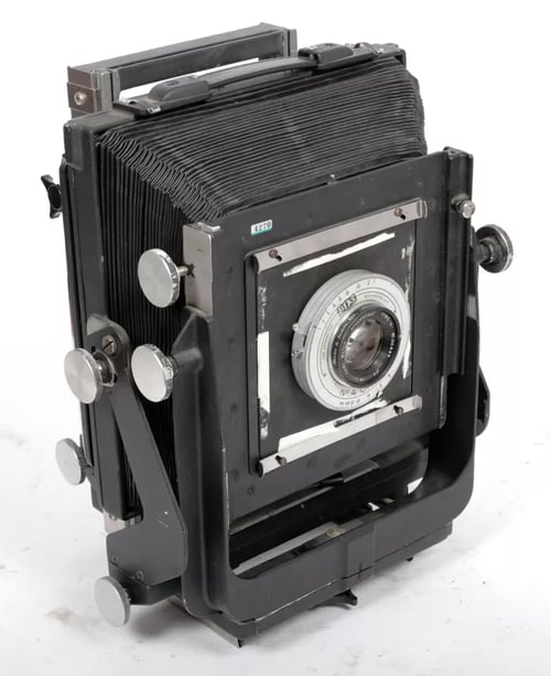 Image of Calumet C1 8X10 camera with 14" F9 (355mm) lens + holder #4270