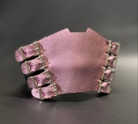 Image 2 of Leather Panel Gag combo set - Metallic Pink Edition  