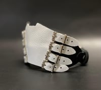 Image 3 of Leather Panel Gag combo set - White Edition 