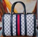 Image of Vtg.Gucci Blue Monogram Boston 