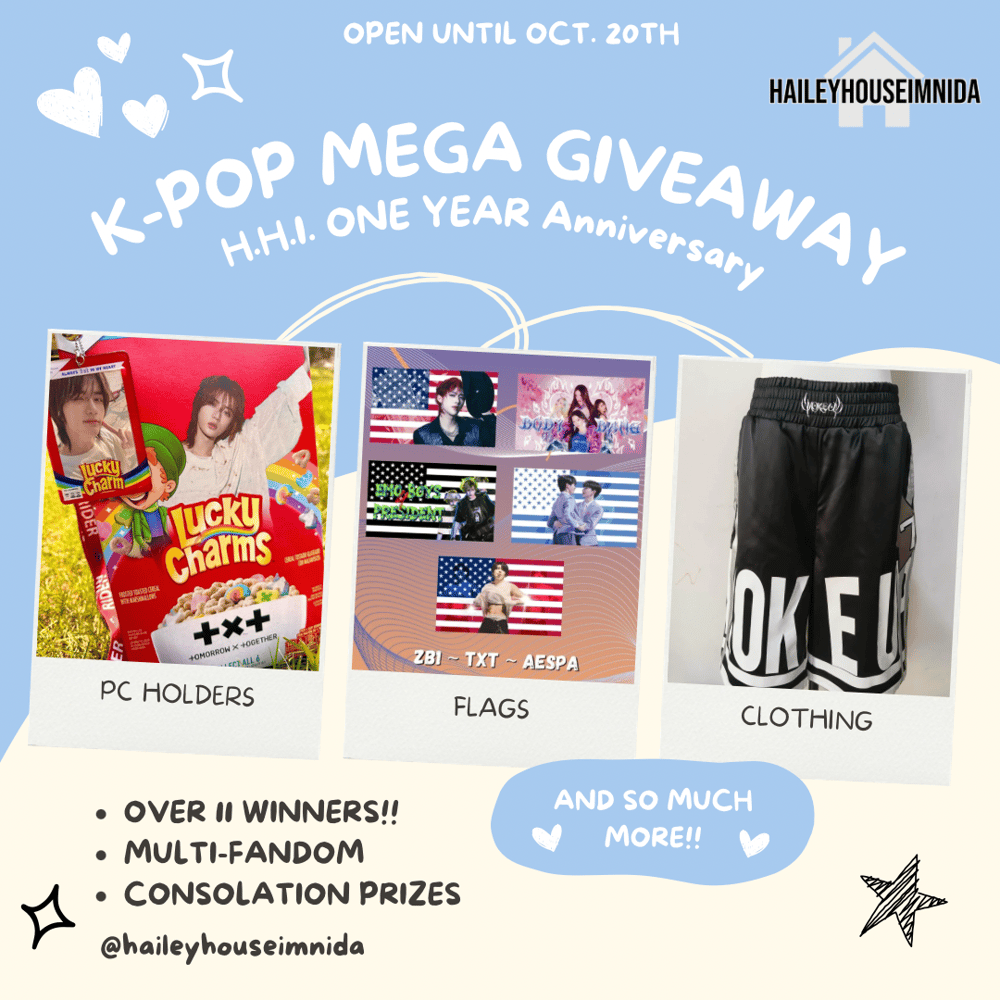 Image of [DEADLINE EXTENDED] K-POP MEGA GIVEAWAY ENTRY(S) — HHI ANNIVERSARY