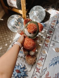 Mystical Maple Foxie Plushie +  Light Olive Bonnet 