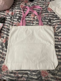 Image 11 of MEDIUM COLOR STRAP TOTE BAG  WITH YOUR CHOICE OF PRINT ON BOTH SIDES 