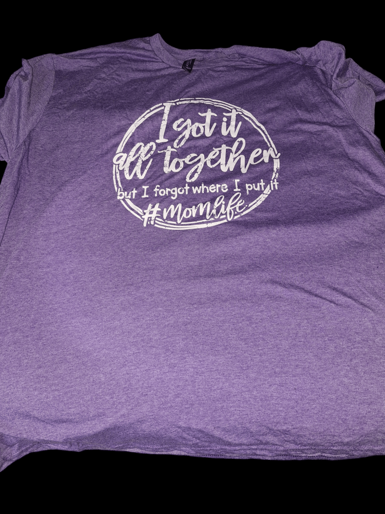 Image of 3xl purple graphic mom tshirt