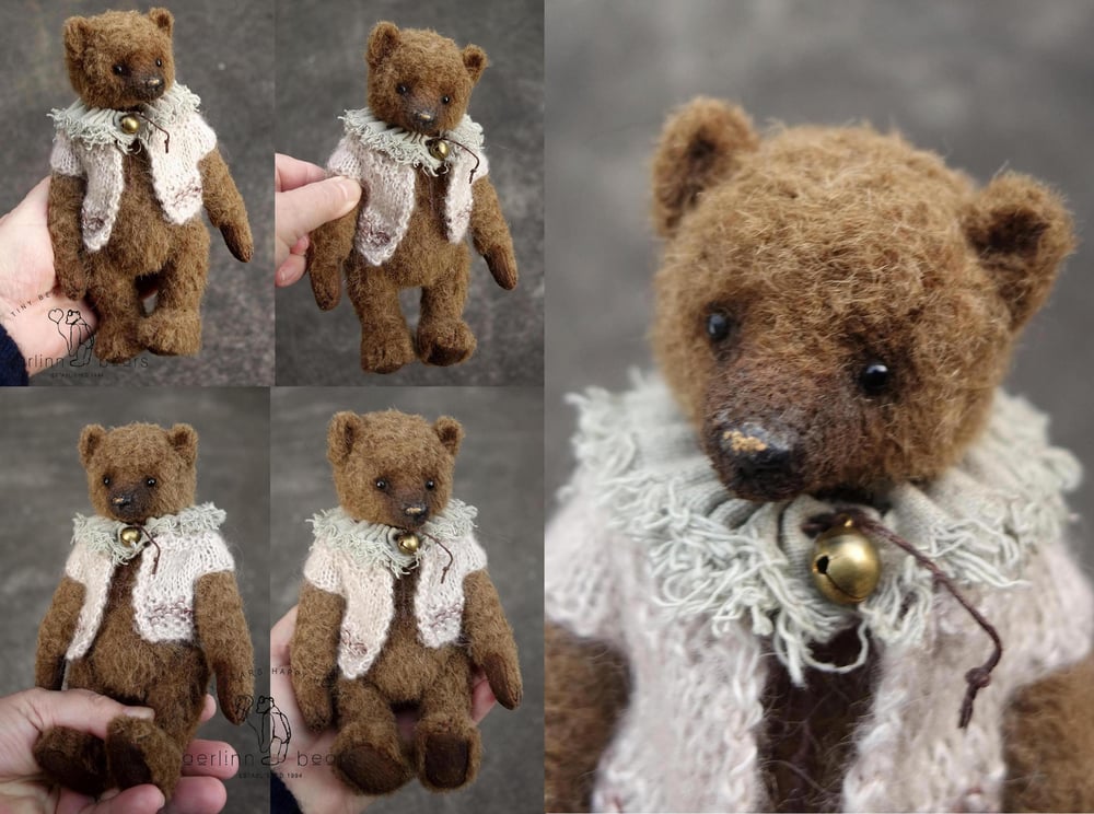 Image of Brown Alpaca Artist Teddy Bear Art Doll Toy by Aerlinn Bears