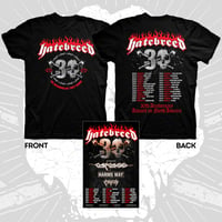 HATEBREED 30TH ANNIVERSARY TOUR SHIRT + SIGNED 30TH ANN. TOUR POSTER