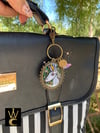 Enchanting Unicorn hand painted bag charm keychain 