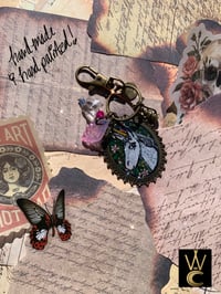 Image 4 of Enchanting Unicorn hand painted bag charm keychain 